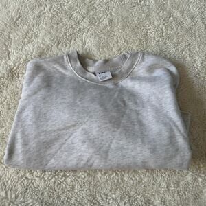 Aritzia Womens Terry Cropped Sweater in Grey Size X-Small